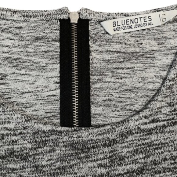 Bluenotes Women's Grey Mix Cozy Long Sleeve Casual Dress Size Large - Picture 3 of 7